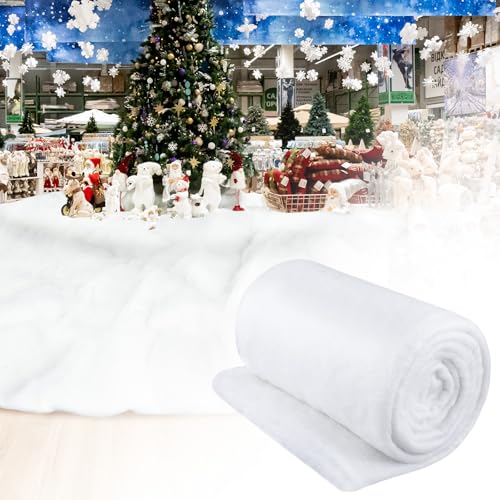 Tondiamo 12 x 16.5 ft Large Christmas Fake Snow Blanket Roll for Village
