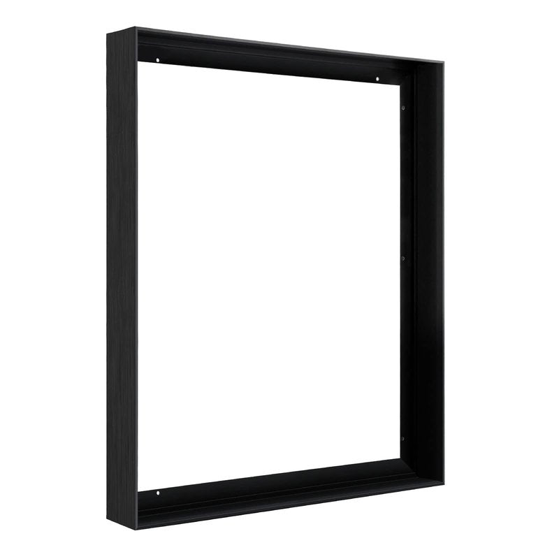 FOLKOR 1.5” Deep Frame for 12x36 Canvas Paintings, DIY Metal Floating Frame for Artists Designers Landscape Portrait Artwork, Modern Home Office Wall Decor (Black)