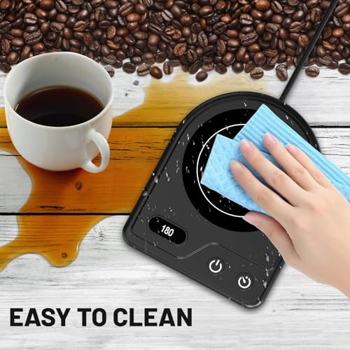 Wenvinda Coffee Mug Warmer with 3 Adjustable Temp Settings & Auto Shutoff