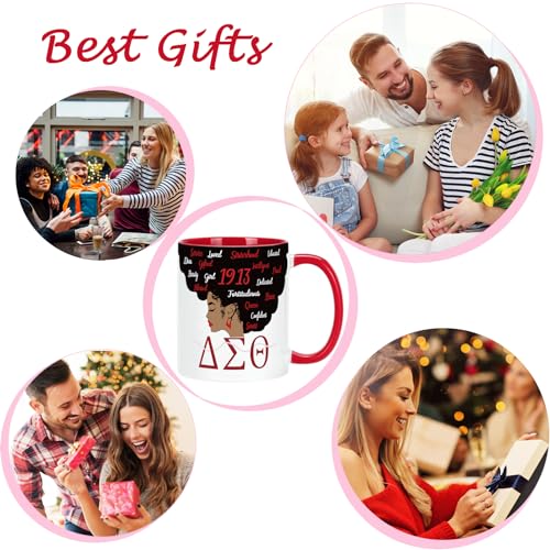 Toshiy Dst Sorority Mug Red 11oz - Delta Sorority Gifts for Women