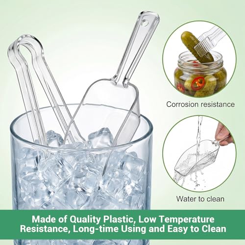 32 Pcs Plastic Ice Scoops & Tongs Set for Buffet, Candy & Dessert Serving
