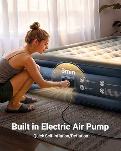 Queen Air Mattress with Built-in Pump - 18" Raised Inflatable Bed