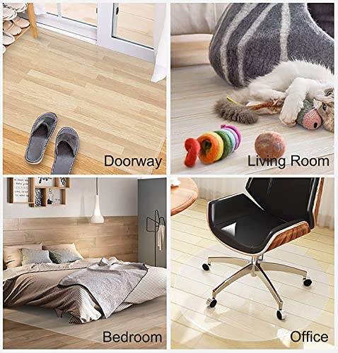 Transparent PVC Floor Protector Mat - Wear-Resistant Clear Rug Runner