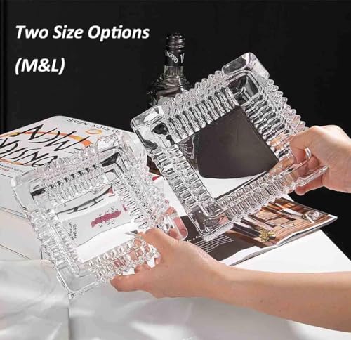 Handmade Glass Ashtray – Decorative Crystal Ash Holder for Home and Patio