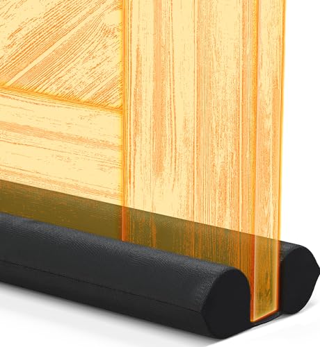 Double-Sided Door Draft Stopper - Under Door Seal Strip (Fits 30"-36")