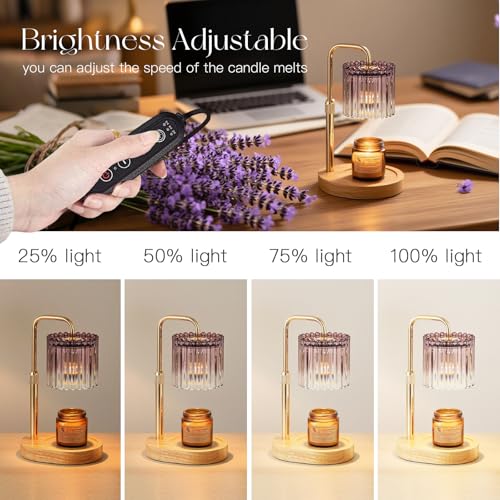 Candeldo Purple Candle Warmer Lamp with Timer & Adjustable Height