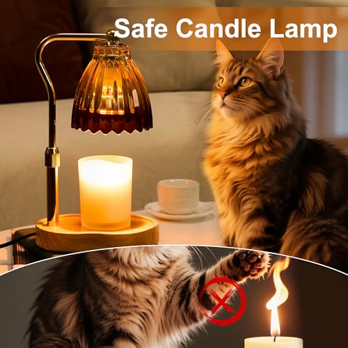 Dimmable Candle Warmer Lamp with Timer - Gold Wax Warmer