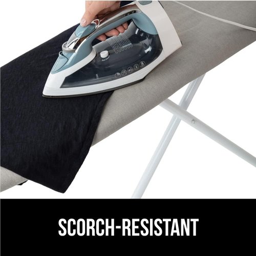 Gorilla Grip Ironing Board Cover & Headboard Gap Pillow Bundle - King Size Gray, Elastic Edge Support