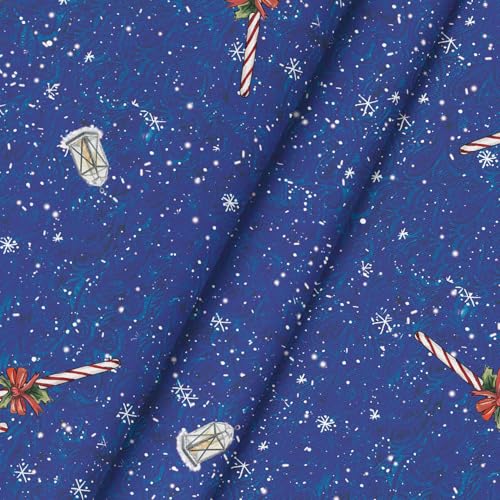 Blue Christmas Tablecloth 70 x 70 Inch Round Snowman House Holiday Decor
