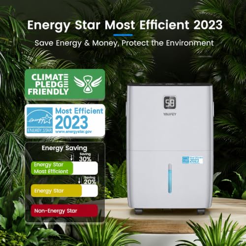 120 Pint Basement Dehumidifier for Large Spaces with Drain Hose