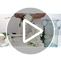 White Silk Artificial Hydrangea Flowers with Stems - Set of 6, 17.7"