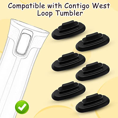 CANIPHA 6-Pack Rubber Replacement Stops for Contigo West Loop Travel Mug