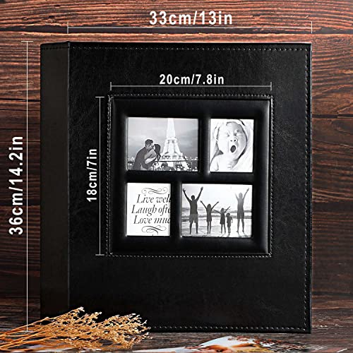 Large Leather Photo Album 4x6 500 Pockets - Horizontal & Vertical Display