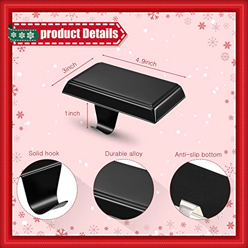 Zhengmy 6 Pcs Black Christmas Stocking Hangers for Mantel – 4.72 x 2.56 in