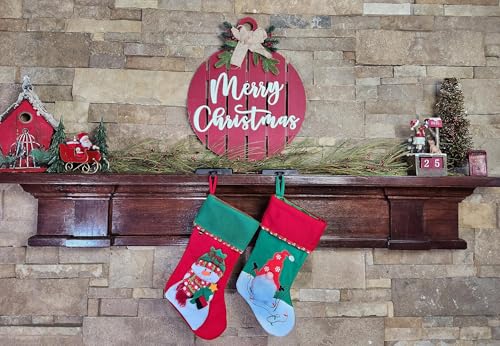 Heavy Duty Cast Iron Stocking Holders for Mantle - Set of 2 Black Hooks