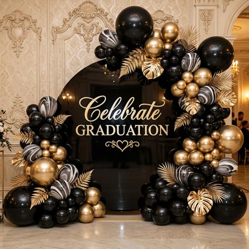 Rubfac Gold Balloon Arch Kit 129pcs - Metallic Gold Balloons