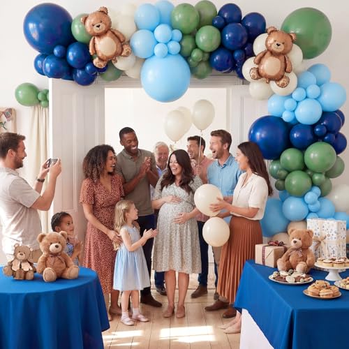 Tasdurian 152 Pcs Balloon Arch Kit for Baby Shower Light Tartan Plaid Decorations