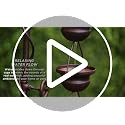 38-Inch Tiered Outdoor Floor Water Fountain - Vintage Bronze 6-Cup Waterfall