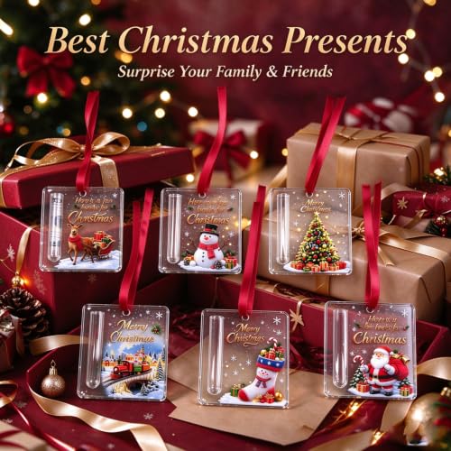 Christmas Cash Gift Holder Ornaments - Set of 6 Reusable Holiday Decorations