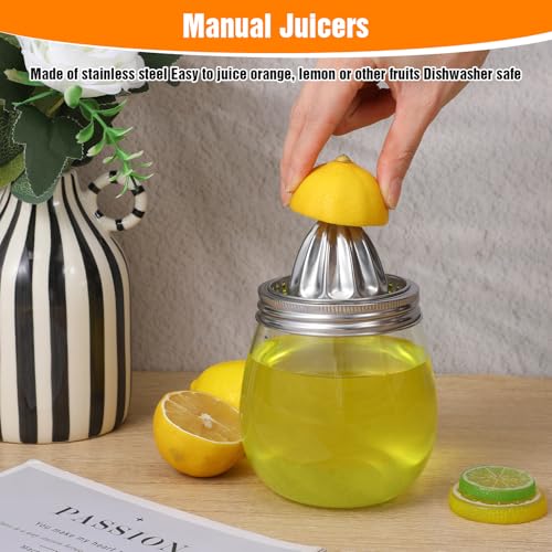 4-Pack Stainless Steel Mason Jar Juicer Lids for Wide Mouth Jars