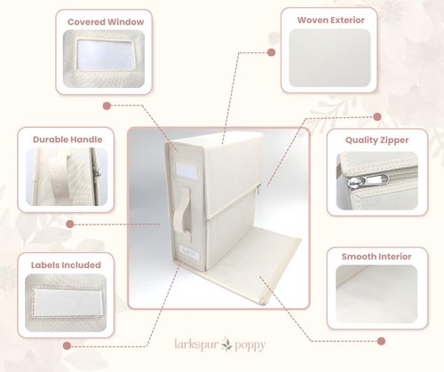 Larkspur & Poppy Sheet Organizers and Storage - Magic Fold Design for Efficient Linen Closet Organizers and Storage - Ideal Bed Sheet Organizer (Oatmeal 2.0)