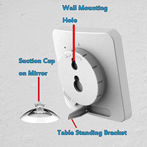 Waterproof Digital Shower Clock and Timer with Temperature & Humidity