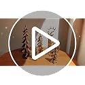 Gleemoria Gold Christmas Reindeer Statue Set with Christmas Trees - Holiday Decor