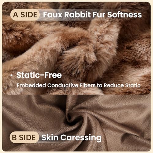 Fuzzy Faux Fur Body Pillow for Adults, 20x54 Inch, Adjustable Support