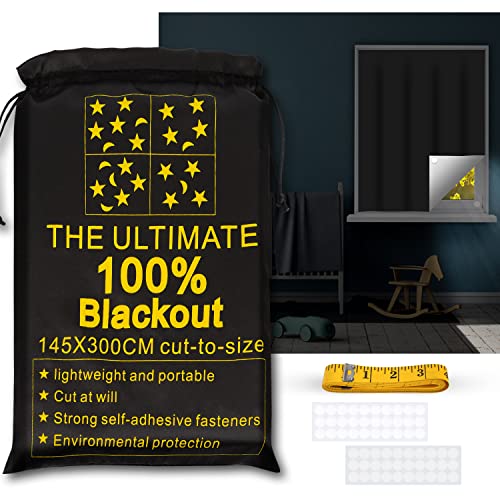 Portable Blackout Curtains 100% Light Blocker 118x57” Shades