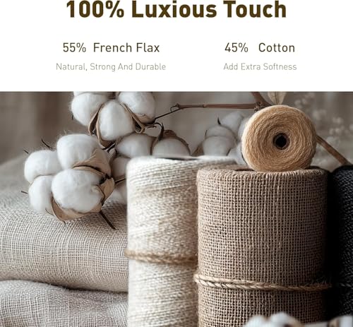 Queen Size Linen Quilt - Breathable Box-Stitch Coverlet