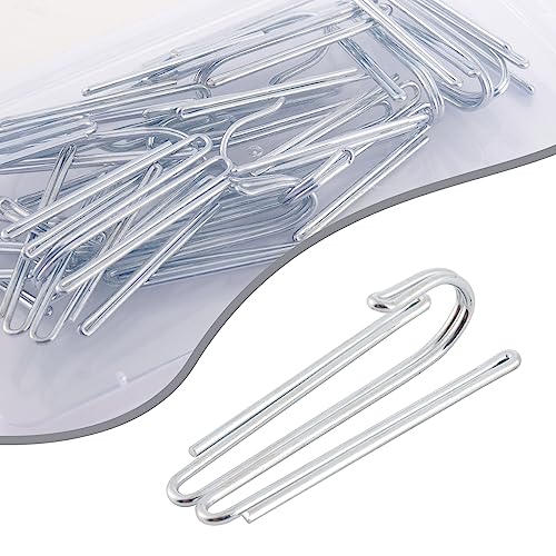 Heavy Duty Metal Curtain Hooks 20 Pack – Rustproof Pinch Pleat Header Tape Hooks for Curtains