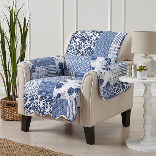 Reversible Patchwork Chair Cover - Washable Furniture Protector