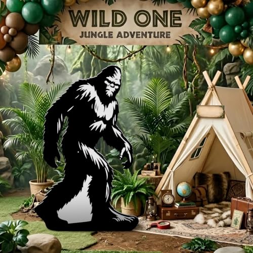 5ft Bigfoot Silhouette Standee - Lifesize Corrugated Plastic Sasquatch Prop