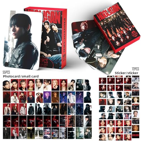 127-Piece Photocard and Sticker Collection Set with 55 Lomo Cards