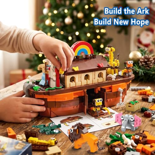 Noah’s Ark Advent Calendar 2026 - Kids 24 Days Religious Building Blocks Gift (OUXUNX)