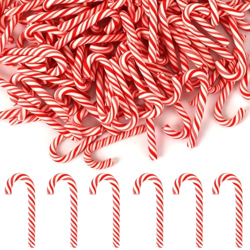 Kaiolbly 160Pcs Mini Candy Cane Ornaments – Christmas Craft Decorations (Variation: Christmas Candy Cane)