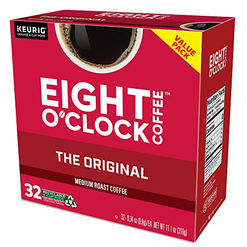Eight O'Clock Coffee The Original, Keurig Single Serve K-Cup Pods, Medium Roast, 32 Count (Pack of 3)