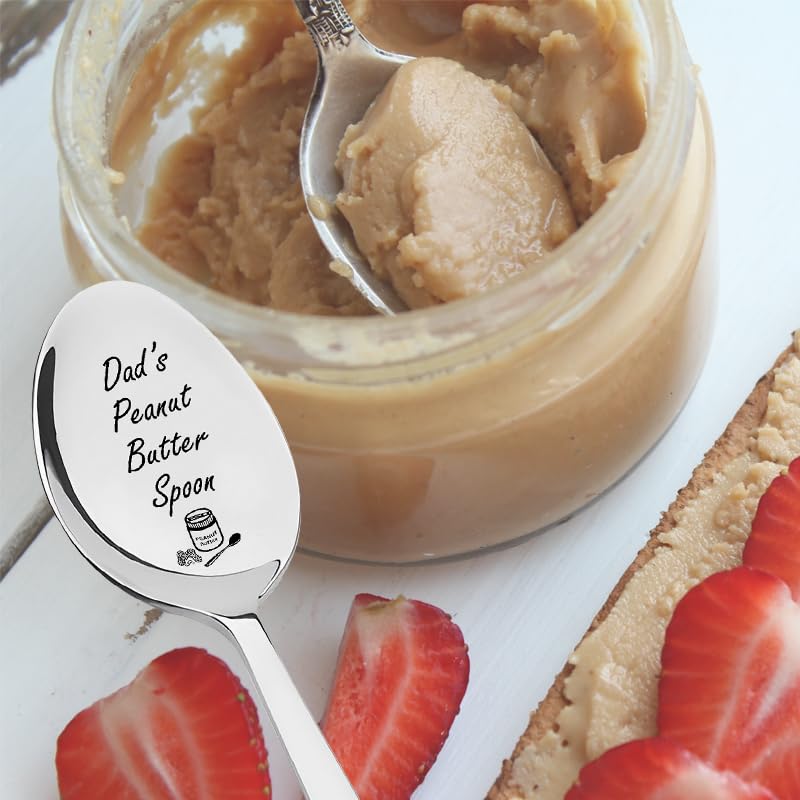 Dad Gifts Peanut Butter Spoon - Personalized Father Day & Christmas Gift from Kids