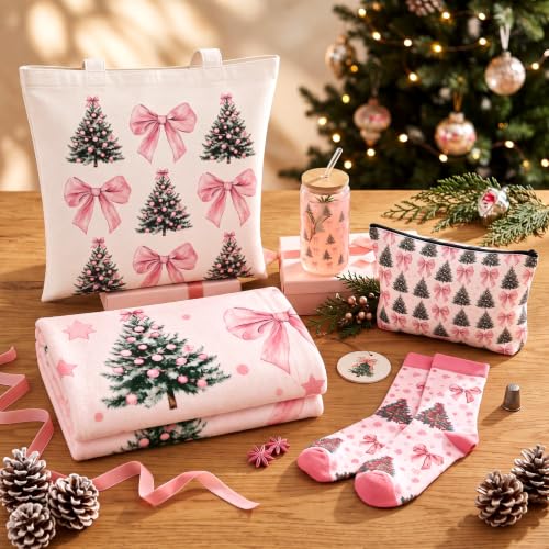 Cute Pink Coquette Bow Christmas Gift Set for Women - Variation: Cute