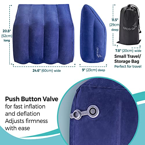 Inflatable Leg Elevation Pillow for Swelling Relief - Adjustable Wedge