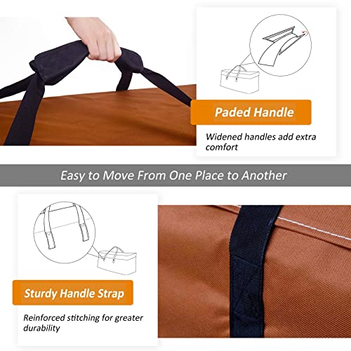 Water-Resistant Outdoor Patio Cushion Storage Bag 50x15x25 Inch