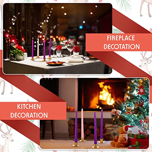 2-Pack Metal Advent Wreath Ring Candle Holder Set - DIY Centerpiece