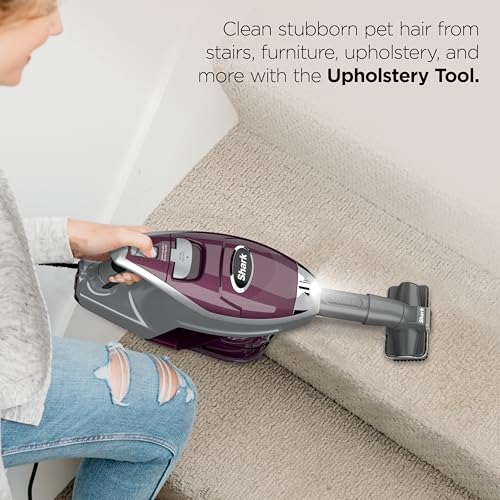 Shark Rocket Pet Plus Corded Stick Vacuum HV322 Bordeaux Silver