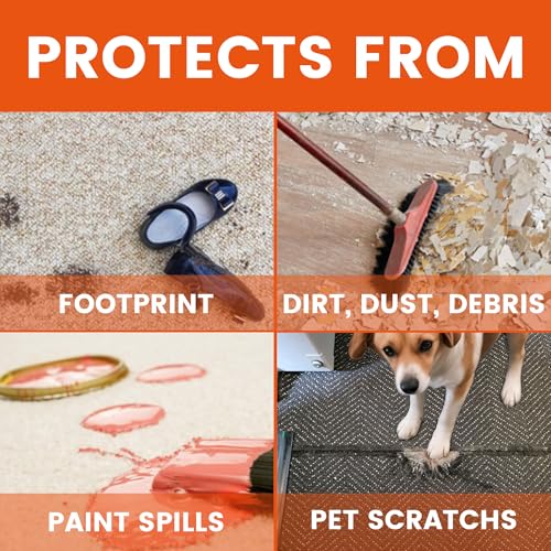 Carpet Protection Film 24" x 200' - Self-Adhesive Floor Cover