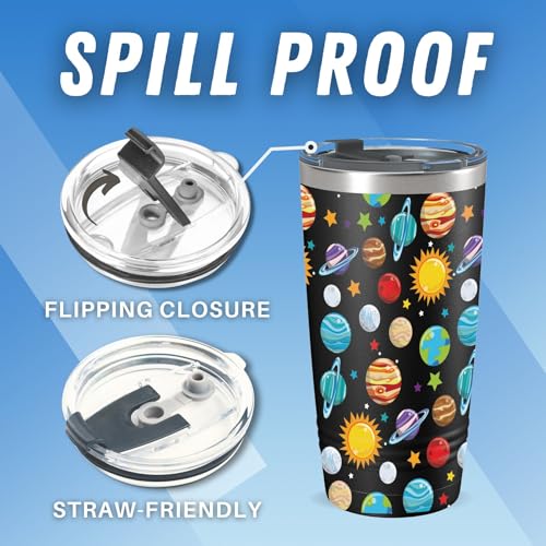 Space Lover Travel Tumbler - 20oz Stainless Steel Planet Gift