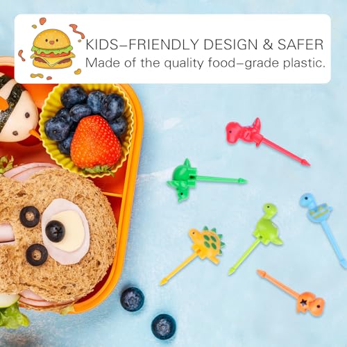 150PCS Animal Food Picks for Kids, Reusable Bento Lunch Box Accessories