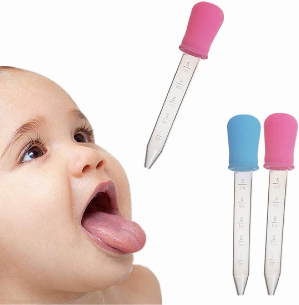 Yiasangly Liquid Droppers - Clear Silicone & Plastic Pipettes with Bulb Tip for Kids | 5ml, 8 Pack