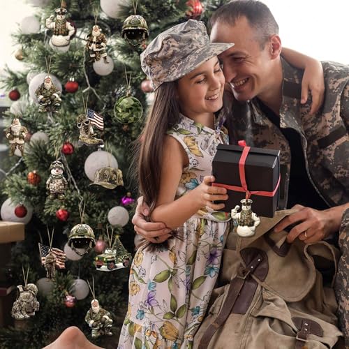 36 Pcs Marine Corps Christmas Ornaments Set with Strings - Patriotic Holiday Decor
