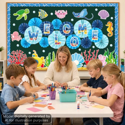 Underwater World Bulletin Board Set - Ocean Themed Classroom Decorations