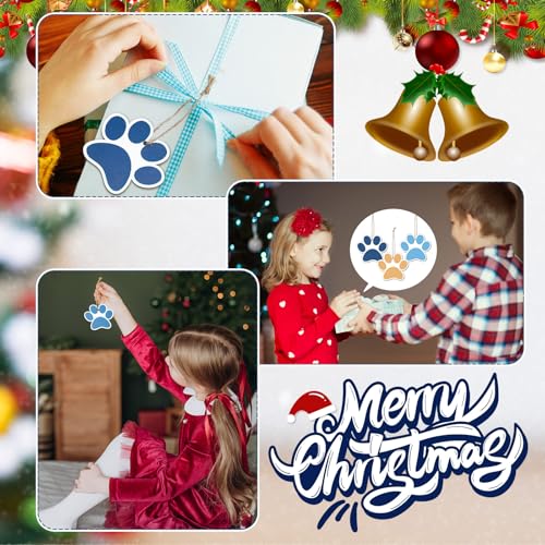 Woanger 60 Pcs Cartoon Orange Blue Dog Christmas Tree Ornaments (Dog Variation)